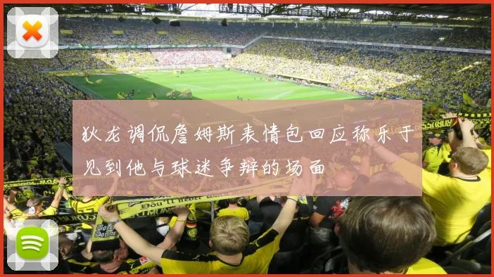 狄龙调侃詹姆斯表情包回应称乐于见到他与球迷争辩的场面